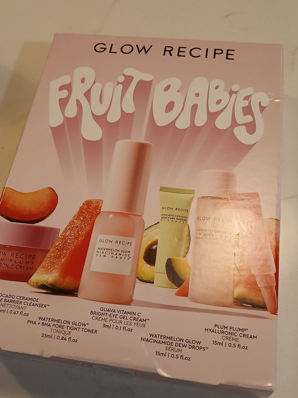 Glow Recipe "Fruit Babies" Set - Avocado, Watermelon & Guava - 5 PIECES - NIB